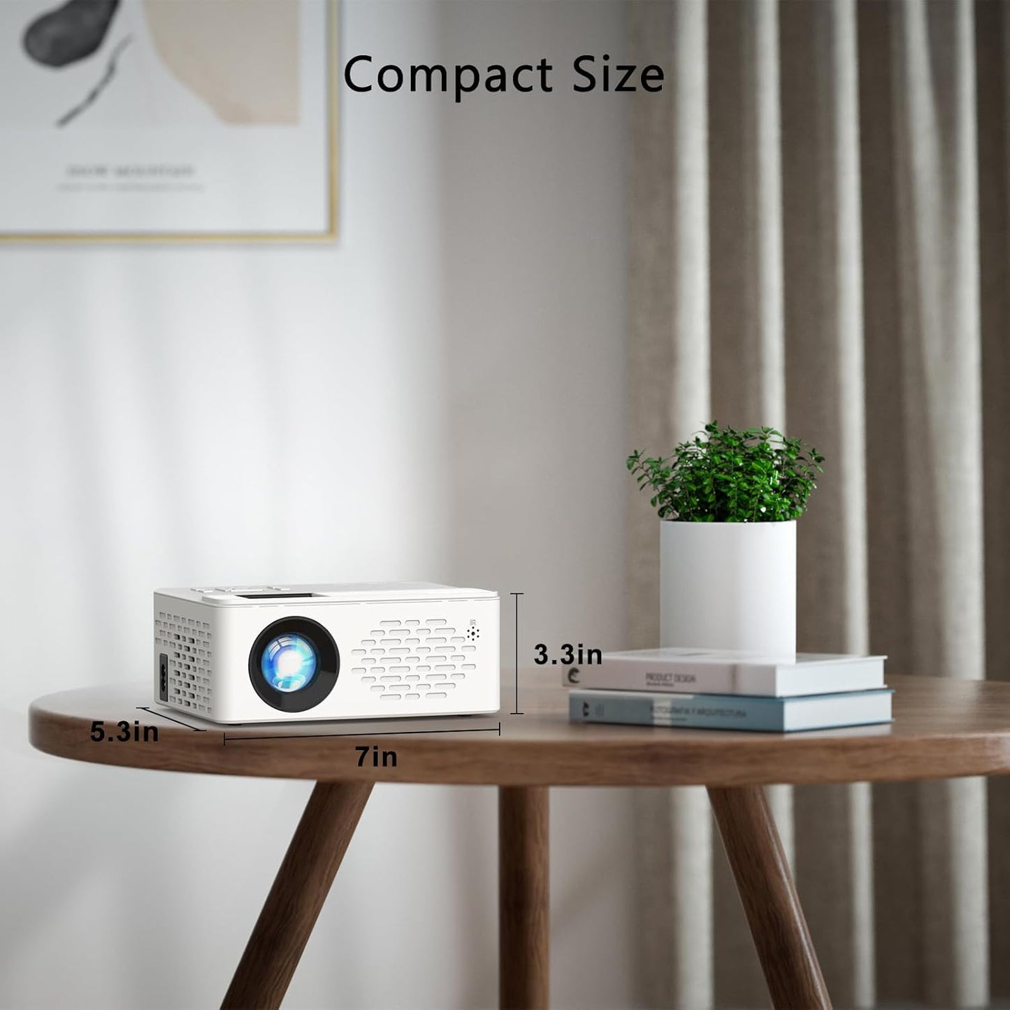【Netflix-Officially-Licensed】TMY Mini Projector with WiFi and bluetooth, 1080P Full HD Portable Projector, Movie Projector Compatible with TV Stick Smartphone/HDMI/USB, indoor & outdoor use